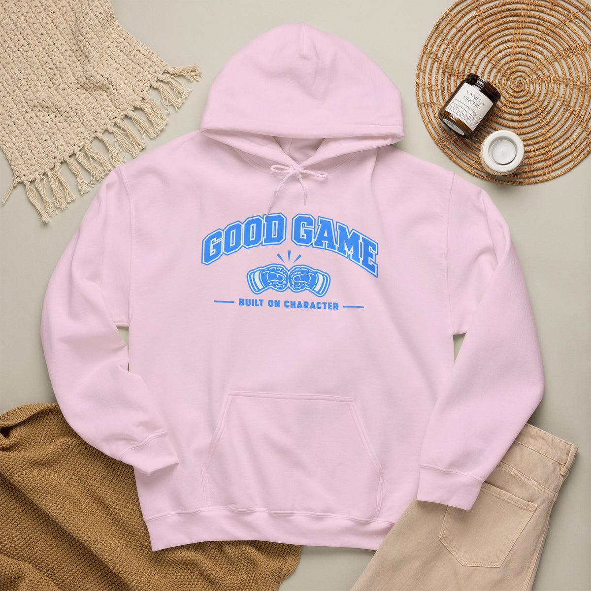 Good Game "Built on Character" Hoodie - Gloves (Adult)